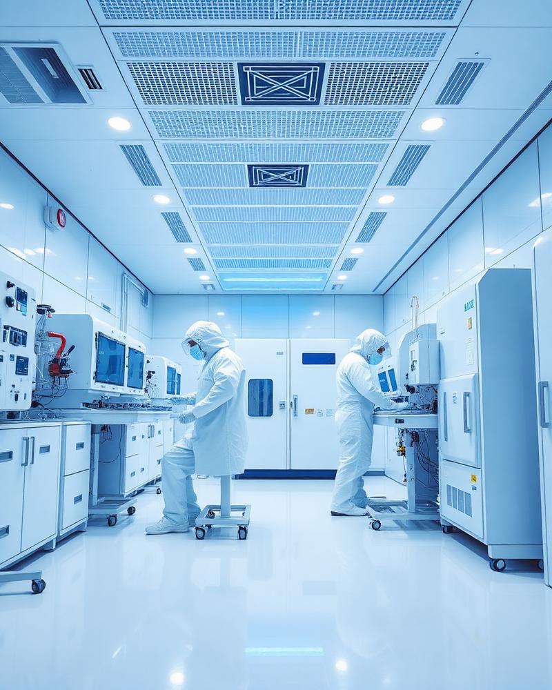 Reinraum mit Techniker:innen